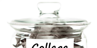 jar of money with college written on it