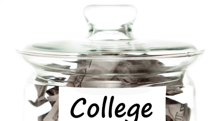 jar of money with college written on it