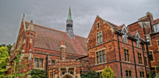 large old brick college building